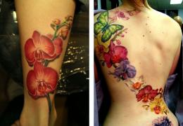 Татуировка орхидея